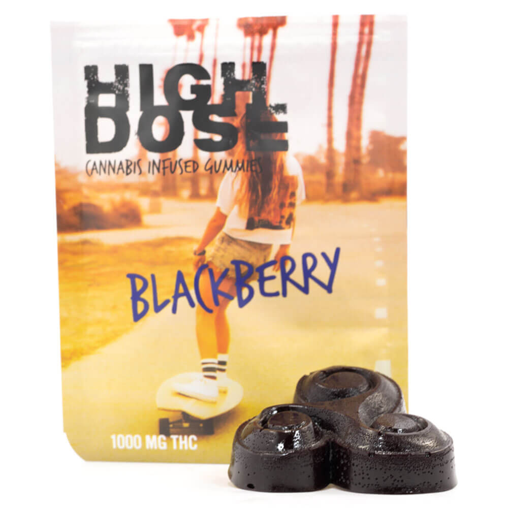 HighDose-1000MG-Gummie-Blackberry 1000mg THC Gummies