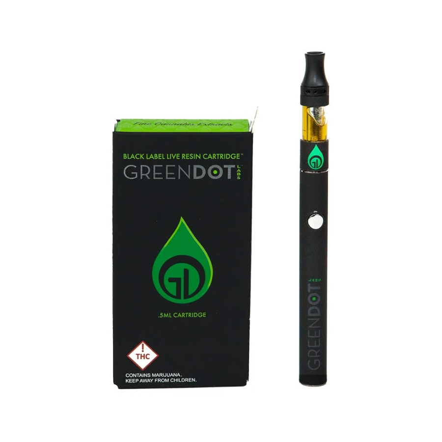 Green Dot Black Label Live Resin Cartridge Rapture X Pirate Milk 500mg Rapture X Pirate Milk