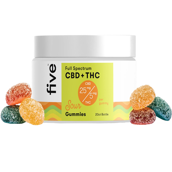 SourGummies_20ct_final_ Full Spectrum CBD + THC Gummies - Five