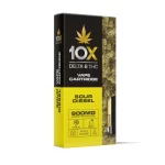 10X Delta 8 Vape Cart - 900mg - Sour Diesel - Image 2