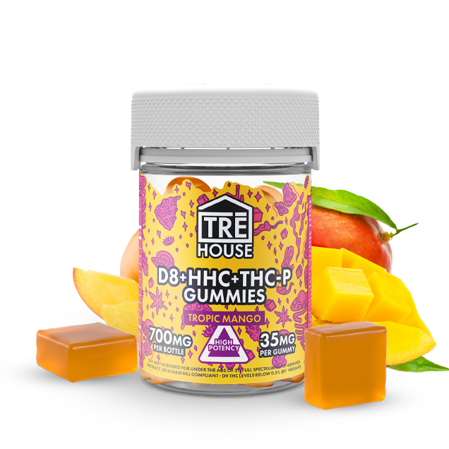 tropic-mango-gummies-trehouse Delta 8 Gummies with HHC & THC-P – 2:1